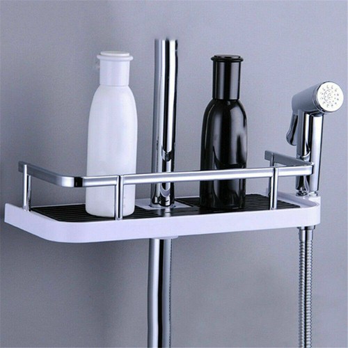 Badezimmer Pole Regal Dusche Aufbewahrungsregal Organizer Tablett Halter Dekor - Picture 2 of 11