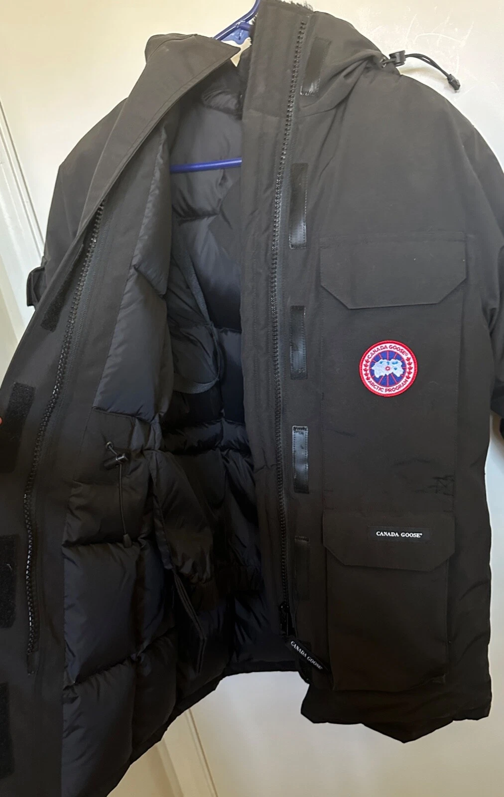 Cappuccio da uomo Canada Goose Expedition Extreme Weather NERO taglia media