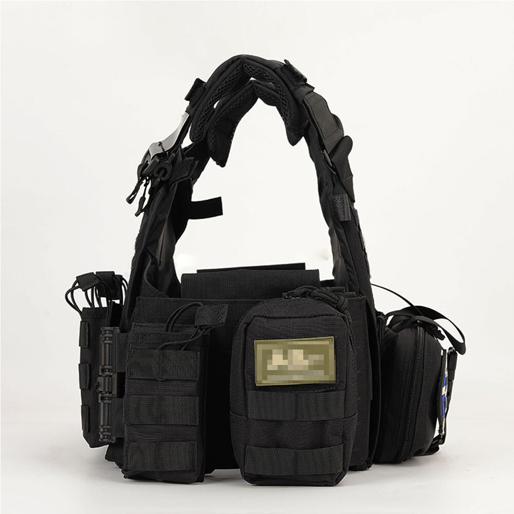 Molle Tactical Vest Magazine Pouch Airsoft Combat Assault Plate Holder Set Gear-image