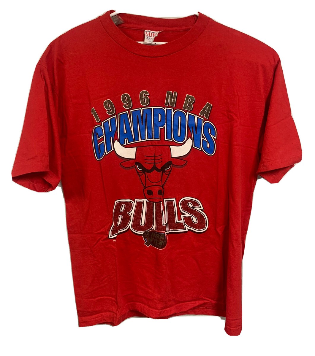 1996 NBA BULLS チャンピオン Tシャツ XL Vintage Miro Chicago Bulls 1996 NBA Champions T-Shirt Size