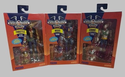 Biker Mice From Mars Nacelle 7  Figures Vinnie Throttle Modo Set 2024 NEW