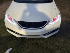 For Black 2012-2015 Honda Civic LED Tube Projector Headlights Left+Right 12-15