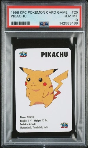 New Listing1998 KFC POKEMON CARD GAME #25 PIKACHU PSA 10
