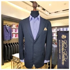 VTG Brooks Brothers Golden Fleece Sharkskin Blazer 44L Mens 3/2 Roll Sport Coat