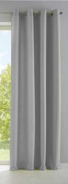 Vorhang Gardine ÖSen Blickdicht Matt LichtdurchläSsig Hxb 225X140 Cm Grau-image