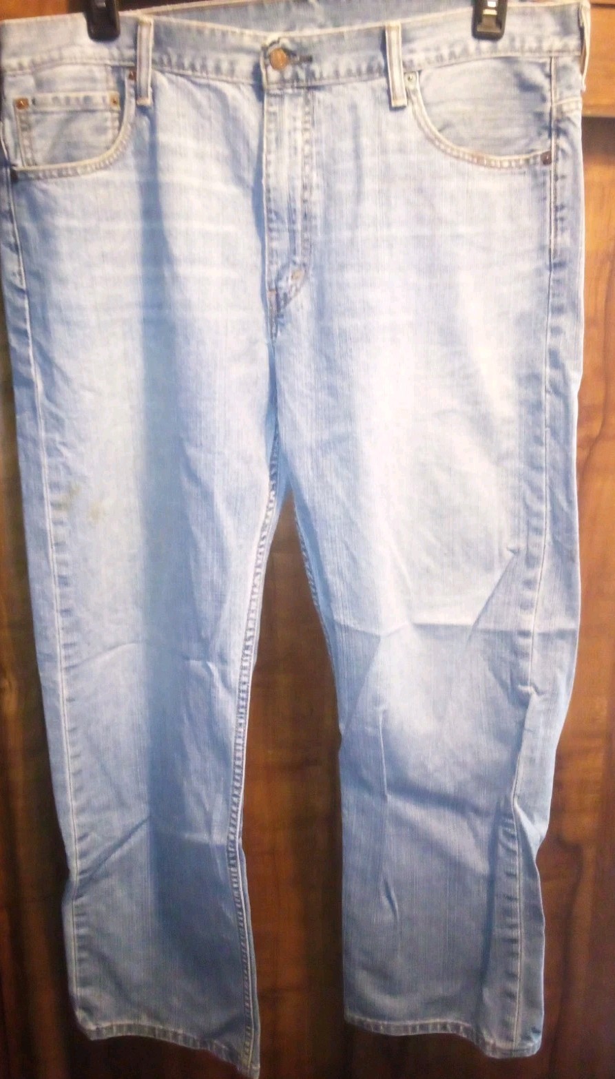 Levis 569 Loose Straight Jeans Mens 36x32 Blue Light/Medium Wash Denim