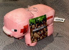 2022 Mojang Toy Factory MINECRAFT Plush Toy  Pink Pig  7 1/2" Long  NWT