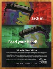 2007 Vuzix iWear VR920 Print Ad/Poster VR Virtual Reality PC Computer Game Art