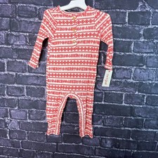 Cat Jack 12 Month MERRY Snowflake Pattern 1-pc Pajamas Unisex Kids