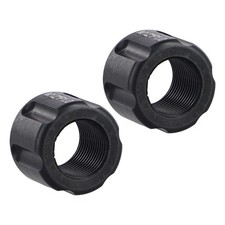 Dadi asse passante bici alluminio nero 2 pezzi adatti per biciclette diverse