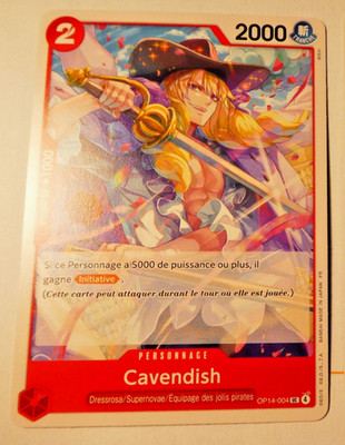 One Piece Card Game Francais Carte Cavendish OP14-004 FR Mint 2026