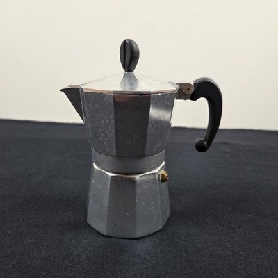 Vintage Bonjour Aluminum Stovetop Espresso Coffee Maker Percolator Pot