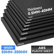 Black ABS Plastic Sheet Plastic Plate Board DIY Project Model Thickess 1mm-40mm