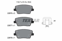 1X Textar 2287601 Bremsbelagsatz Scheibenbremse FüR Hyundai