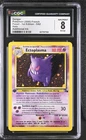 CGC 8 Gengar Fossil 1st Edition FRENCH ERROR 5/62 Holo Pokemon Card
