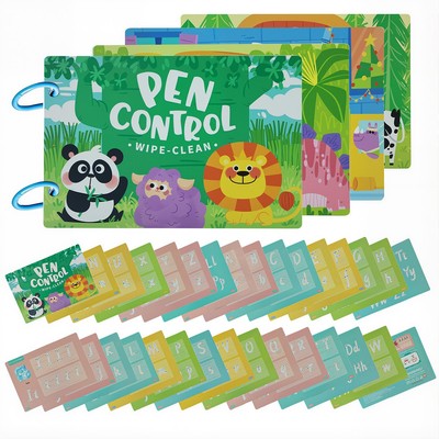 4PCS Handwriting Book Practice for Kids,Reusable Grooved Handwriting Workbooks .