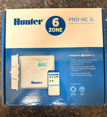 Hunter PRO-HC Hydrawise 6-Zone Outdoor Wi-Fi App Touchscreen Irrigation Ctrl