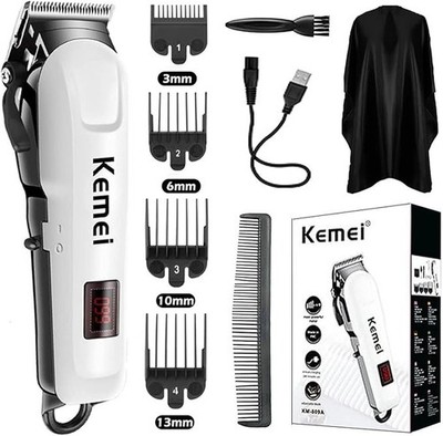 KEMEI Professional Hair/Beard Trimmer for Men Zero Gapped Hair Clippers ...