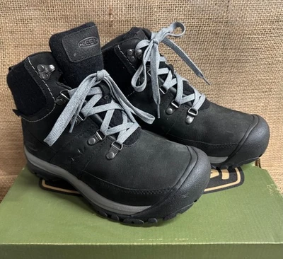 NIB KEEN 1026720 Women's Kaci III Winter Mid WP Black/Steel Grey Boot - Image 1 of 4
