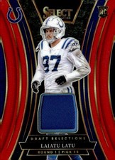 2024 Panini Select #DSM-LLU Laiatu Latu Draft Selections Memorabilia Red Prizm