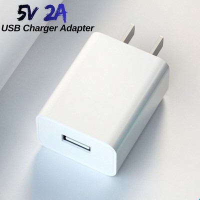 5V 2A USB Power Adapter AC Home Wall Charger US Plug For iPhone 5 6 7 8 X XR 11