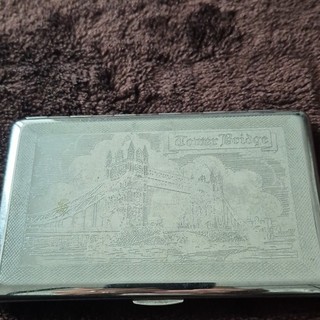 Tallent England Tower Bridge Engraved Pocket/Portable Cigarette Case