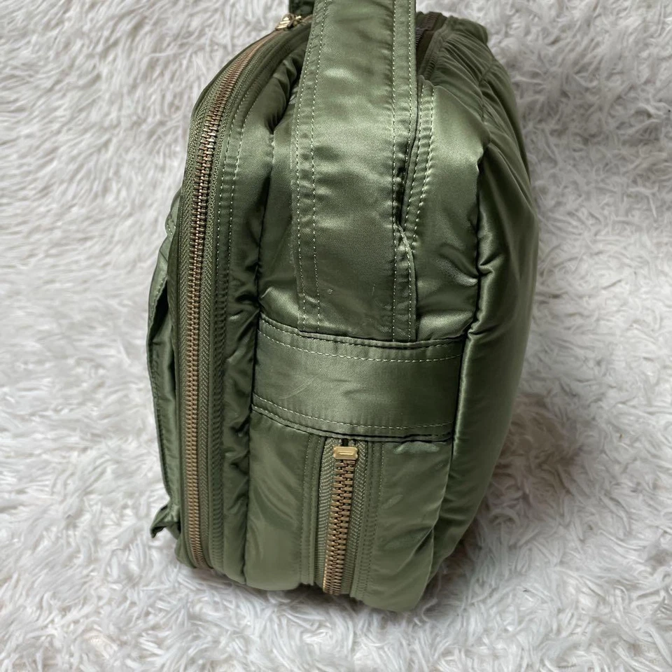 Bolso de Hombro PORTER Tanker Verde Salvia XL Nylon 2 Capas Grande Yoshida Japón Usado Foto 3 de 4