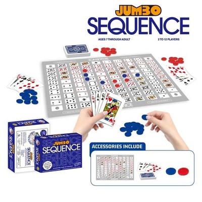 Sequence Family Board Jumbo Game Cards Set Party Funny Playing Friends Christmas