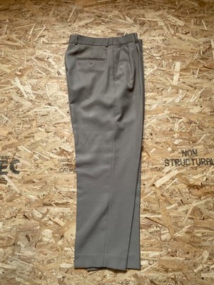 Khaki Simply Basic Pleated Formal Pants size:32x 28 Loose fit Men's