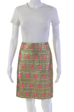 J. Mclaughlin Women's Hook Closure Lined Abstract Print Mini Skirt Size 12