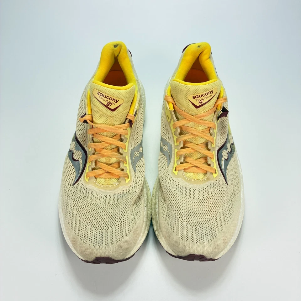 Zapatos para correr Saucony Triumph 21 beige amarillo S10881-30 para mujer talla 11,5 para hombre 10 Foto 3 de 4