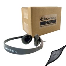 SNCCV Bulk Classroom Headphones 10 Pack – Stereo Headphones with Leatherette ...