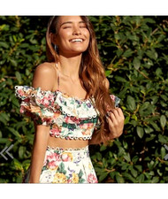 Zimmermann Top Flachs Canvas Floral