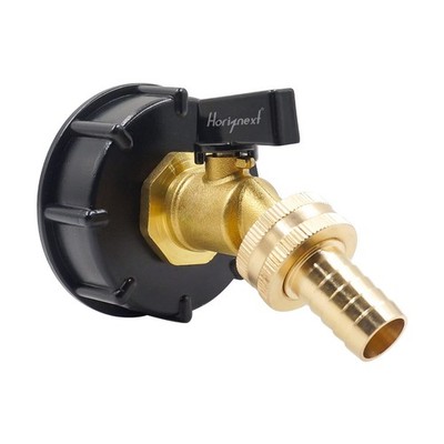 IBC tote tank adapter & faucet set for 275 330 gallon water drum, 2'' coarse t...