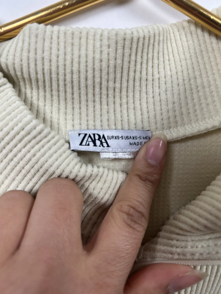  Mono sin costuras Zara blanco roto XS Foto 3 de 4