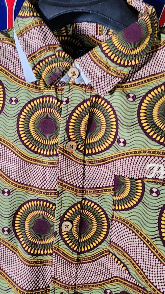 Camisa de algodón con botones manga corta para hombre PRPS Goods & Co Soul talla L @98 nueva con etiquetas Foto 4 de 4