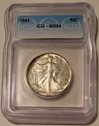 1941 Walking Liberty Half Dollar MS64 ICG Toning