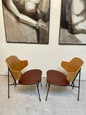 Pair of Original Kofod-Larsen Penguin Chairs Vintage 1960s Danish Design