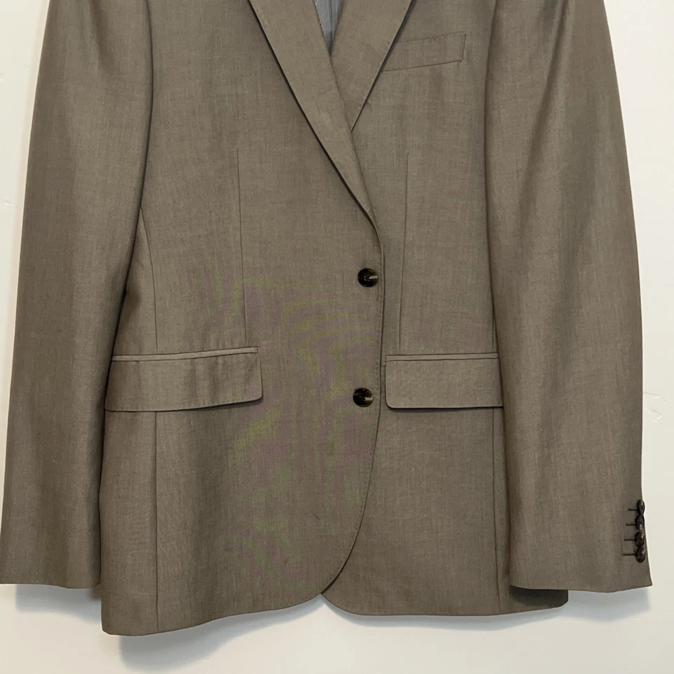 Men’s Sports Coat Size 42L Brown JF Blazer Suit Jacket - Image 3 of 4