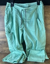 Greys Anatomy Active Pants Size Small Spandex Stretch Scrub Bottoms Teal/Green
