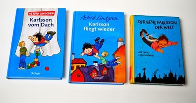 Astrid Lindgren  3 Bücher Karlsson fliegt wieder Karlsson vom Dach D. beste Karl