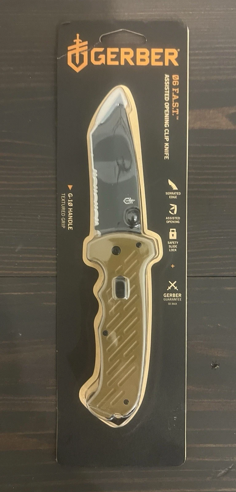 Gerber 06 Fast Spring Assisted Folding Knife w/ Steel Serrated Tanto Blade
Opens in a new window or