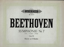 Beehoven, Symphony No.7, A major Op.92 for Piano 4 Hands. Hugo Ulrich