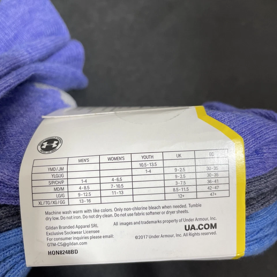 Calcetines de entrenamiento Under Armour para mujer - Paquete de 6 colores surtidos, #U344456 - MD/M Foto 3 de 4