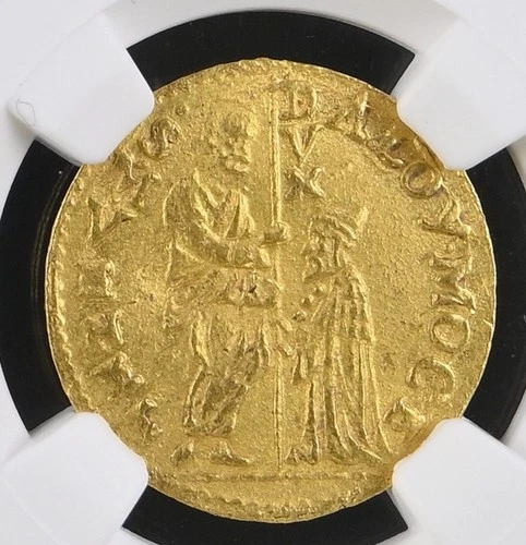 Italy: Venice. Alvise Mocenigo I gold Zecchino, Ducat NGC MS61 1570-77