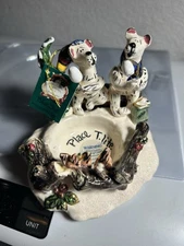 Heather Goldminc Blue Sky Tealight Polar Bears Roasting Marshmallow Clayworks