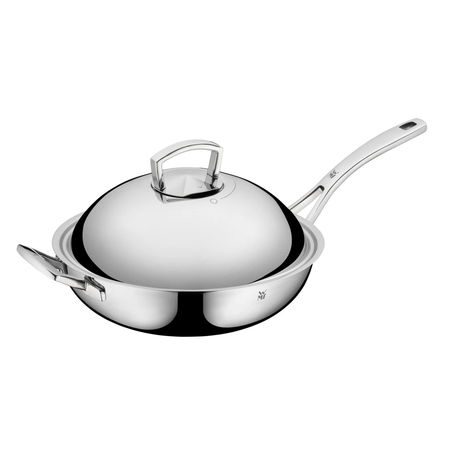 WMF Multiply Wok with Lid 32 cm Stainless Steel Silver Dishwasher Safe