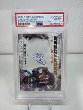 2024 Topps Inception - Dawn Of Greatness Caleb Williams ON CARD AUTO #d/20 PSA 8