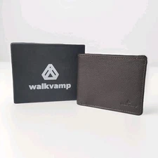 Walkvamp Blix Slimfold Men's 100% Geniuine Leather Wallet - Brown New In Box