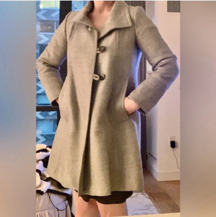 Sassy Elegant Andrew Marc Mixed Wool Swing Coat  - Image 3 of 4